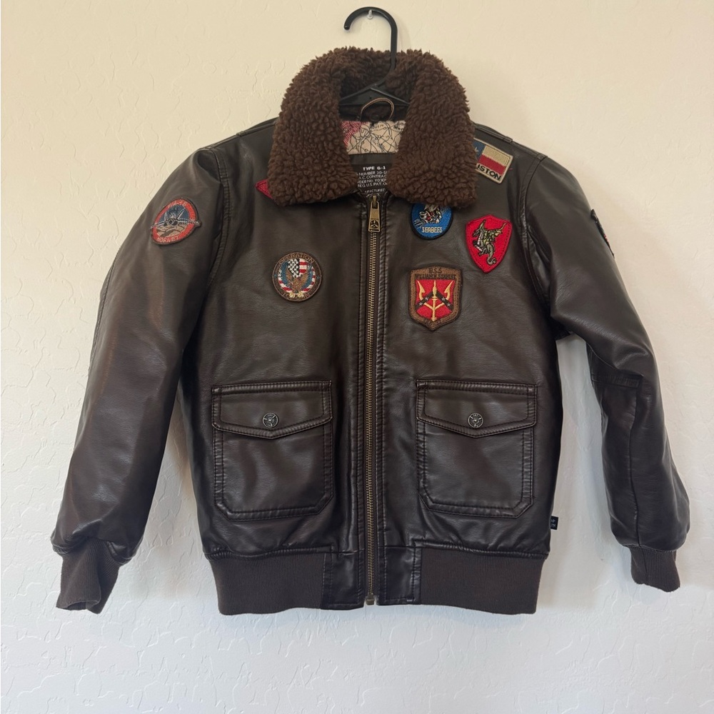TOP GUN® KIDS PU AVIATOR BOMBER size 6